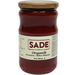 Sade 650 gr Organik Domates ve Biber Karışık Salça