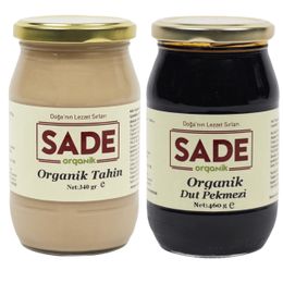 Sade Organik 340 gr Tahin + 460 gr Dut Pekmezi