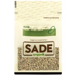 Sade Organik 500 gr Yeşil Mercimek