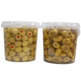 Sadıcım 650 gr Biberli + Izgara 600 gr Pet Kavanoz Yeşil Zeytin