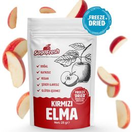 Saga Fresh 25 gr Dondurularak Kurutulmuş Kırmızı Elma Dilimleri