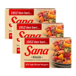 Sana 3x250 gr Tereyağ Lezzeti Paket Margarin