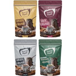 Saray Keyfi 4x200 gr Osmanlı + Dibek + Damla Sakızlı + Sütlü Menengiç Kahvesi