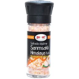 Sarımsaklı 110 gr Himalaya Çakıl Tuzu Cam Değirmen
