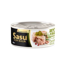 Sasu 24x80 gr Bütün Dilim Zeytinyağlı Ton Balığı