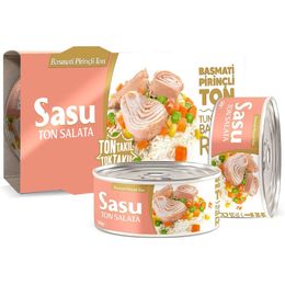 Sasu Basmati Pirinçli 24x160 gr İri Parça Ton Salata