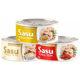 Sasu Mayonez Soslu 160 gr Ton + Kuru Domates Soslu 160 gr Ton + Hardal Soslu 160 gr Ton