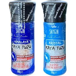 Saygın 2x110 gr Öğütücülü Himalaya ve Kaya Tuzu