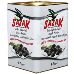 Sazak Yağlı Sele Siyah Zeytin Teneke 3700 gr