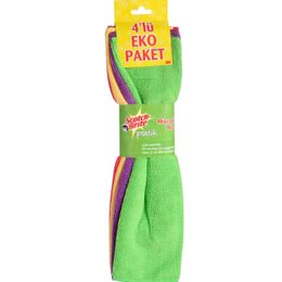 Scotch Brite 4'lü Retro Mikrofiber Açık Bez