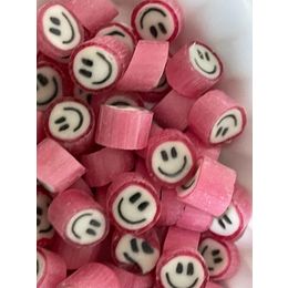 Şekerci Yaşar 250 gr Pembe Gülenyüz Çilek Aromalı Lolly Akide Şeker