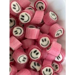Şekerci Yaşar 250 gr Pembe Gülenyüz Çilek Aromalı Lolly Akide Şeker