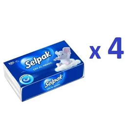 Selpak 3 Katlı 4x100'lü Çek Al Mendil