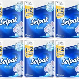 Selpak 6 Adet 3 Katlı Dev Rulo Kağıt Havlu