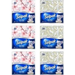Selpak 6x20'li Deluxe Peçete