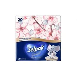 Selpak Deluxe 20'li Çiçek Desenli Peçetesi