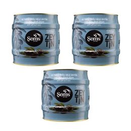 Şems 3x2 kg 261-290 Kalibre Az Tuzlu Yağlı Sele Siyah Zeytin