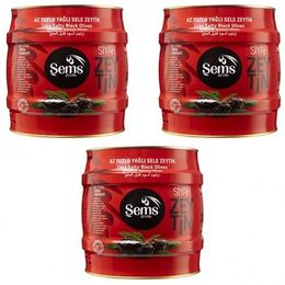 Şems 3x2000 gr 291 320 Kalibre Siyah Zeytin