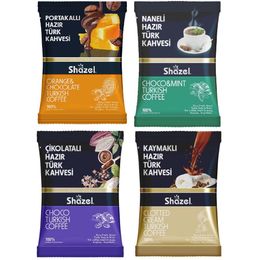 Shazel 4'lü 100 gr Hazır Türk Kahvesi Seti