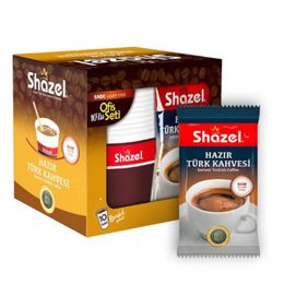Shazel Sade Hazır 10'lu Türk Kahvesi Seti