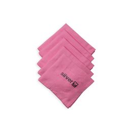 Silver Home 5'li 42x68 cm Pembe Mikrofiber Dekoratif Cam Bezi