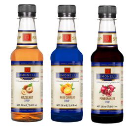 Simonelli 3x250 ml Fındık + Turunç + Nar Kahve Kokteyl Şurubu