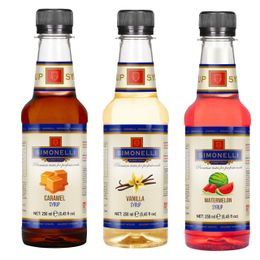 Simonelli 3x250 ml Karamel + Vanilya + Karpuz Kahve ve Kokteyl