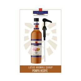 Simonelli 70 cl Lotus Aromalı Kahve ve Kokteyl Şurubu + Pompa