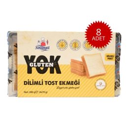 Sinangil 8x280 gr Gluten Yok Dilimli Tost Ekmeği