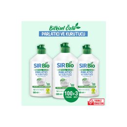 Sır 3x500 ml Bio Bitkisel Özlü Bulaşık Makinesi Parlatıcı & Kurutucu
