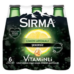 Sırma 200ml Şekersiz C Vitamini Limon Aromalı Gazlı İçecek