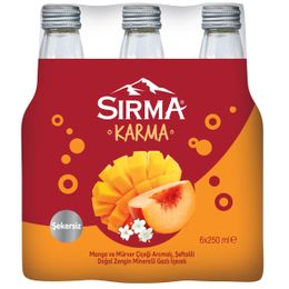 Sırma 250 ml Karma Mango ve Mürver Çiçeği Aromalı Şeftalili Doğal Maden Suyu