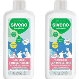 Siveno 2x1 lt Kendinden Yumuşatıcılı Bitkisel Deterjan Konsantre Vegan Doğal Bebek Çamaşır Sabunu