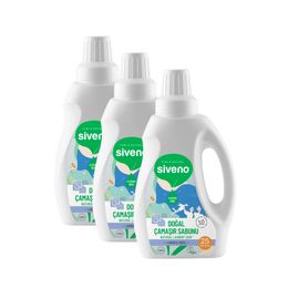 Siveno Konsantre 3x750 ml %100 Doğal Bebek Çamaşır Sabunu Kendinden Yumuşatıcılı Bitkisel Deterjan