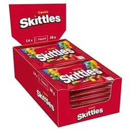 Skittles 38 gr 12'li Avantaj Paket  Fruit Meyveli Bonibon Draje Çikolata İthal Meyveli Şekerleme