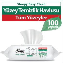 Sleepy 100 Adet Easy Clean Beyaz Sabun Katkılı Yüzey Temizlik Havlusu