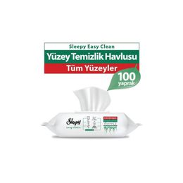 Sleepy 100'lü Easy Clean Beyaz Sabun Katkılı Yüzey Temizlik Havlusu