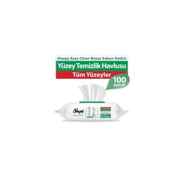 Sleepy 100'lü Easy Clean Beyaz Sabun Katkılı Yüzey Temizlik Havlusu