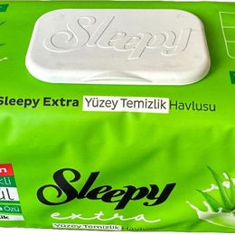 Sleepy 100'lü Extra Doğal Aloe Vera Özü Yüzey Temizlik Havlusu