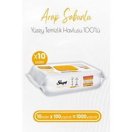 Sleepy 10x100'lü Easy Clean Arap Sabunu Katkılı Yüzey Temizlik Havlusu