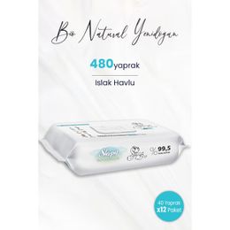 Sleepy 12x40'lı Bio Natural Islak Mendil