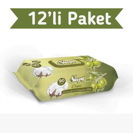 Sleepy 12x90 Adet Zeytinyağlı Islak Havlu