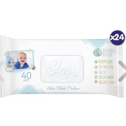 Sleepy 24x40'lı Yaprak Bio Natural Islak Havlu