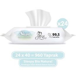 Sleepy 24x40'lı Yaprak Bio Natural Islak Havlu
