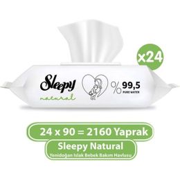 Sleepy 24x40'lı Yenidoğan Islak Bebek Havlusu