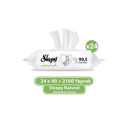 Sleepy 24x90 Yaprak Bio Natural Islak Havlu
