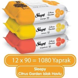 Sleepy 24x90'lı Citrus Garden Islak Bebek Havlusu
