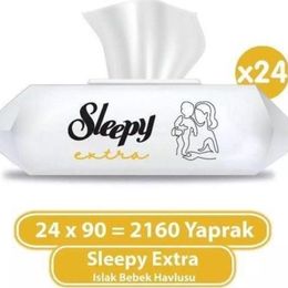 Sleepy 24x90'lı Extra Islak Bebek Havlusu