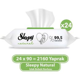 Sleepy 24x90'lı Natural Islak Bebek Havlusu