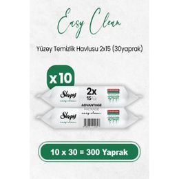 Sleepy 2x15'li 10 Adet Easy Clean Yüzey Temizlik Havlusu
